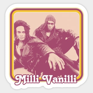 Milli Vanilli \/\/\ Retro Fan Art Aesthetic Design Sticker